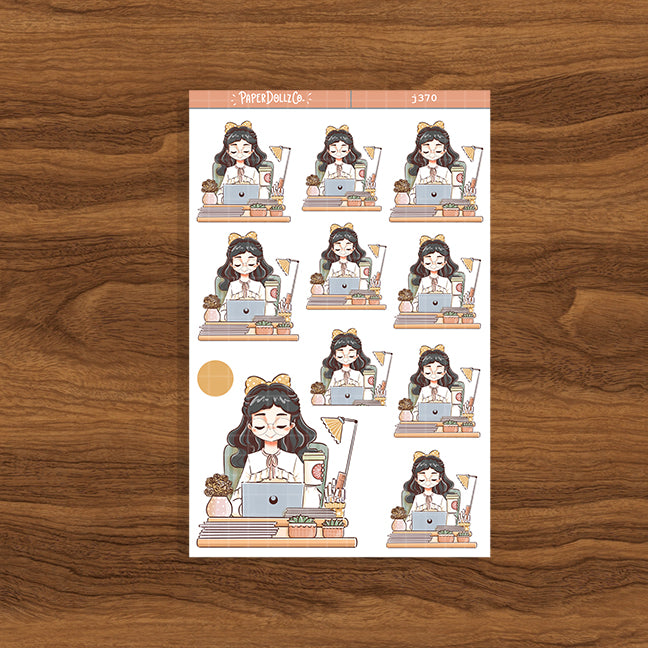 Diligent Working Women Paperdollzco Planner Stickers | J370