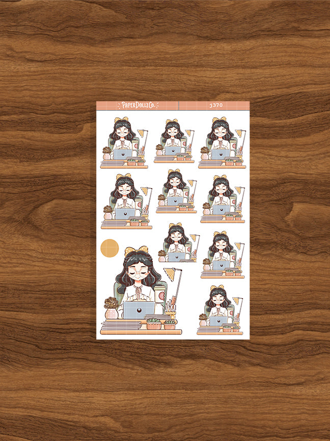 Diligent Working Women Paperdollzco Planner Stickers | J370