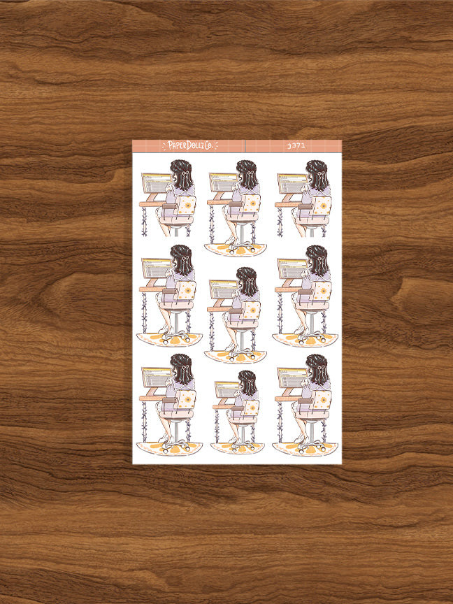 Committed Working Women Paperdollzco Planner Stickers | J371