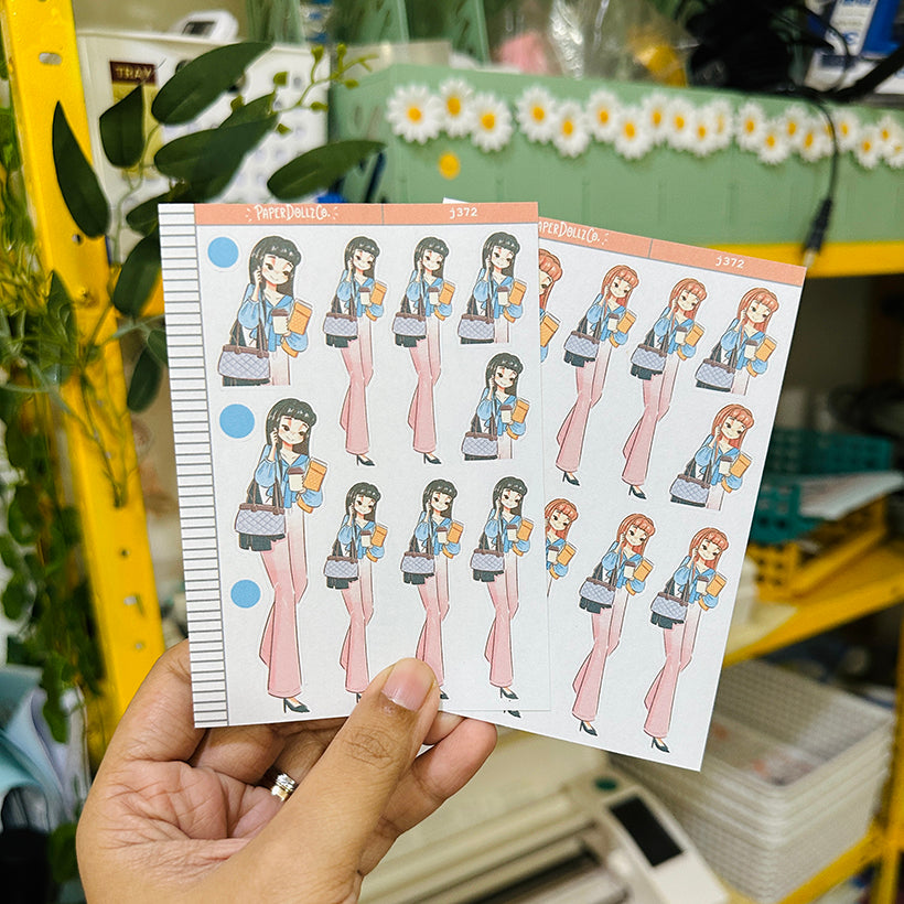 Tireless Working Women Paperdollzco Planner Stickers | J372