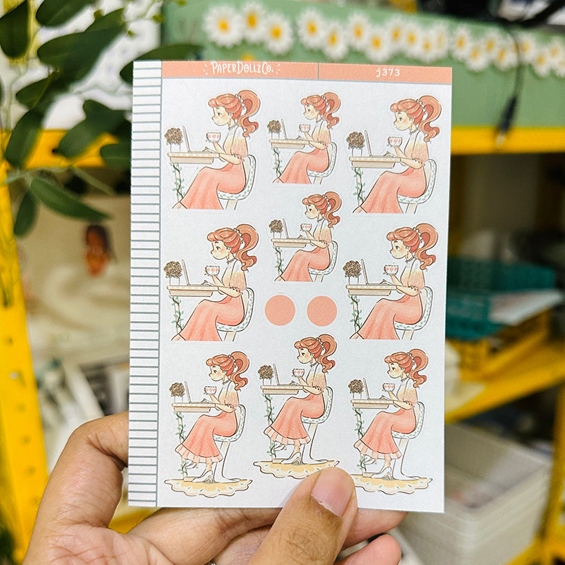 Productive Working Women Paperdollzco Planner Stickers | J373