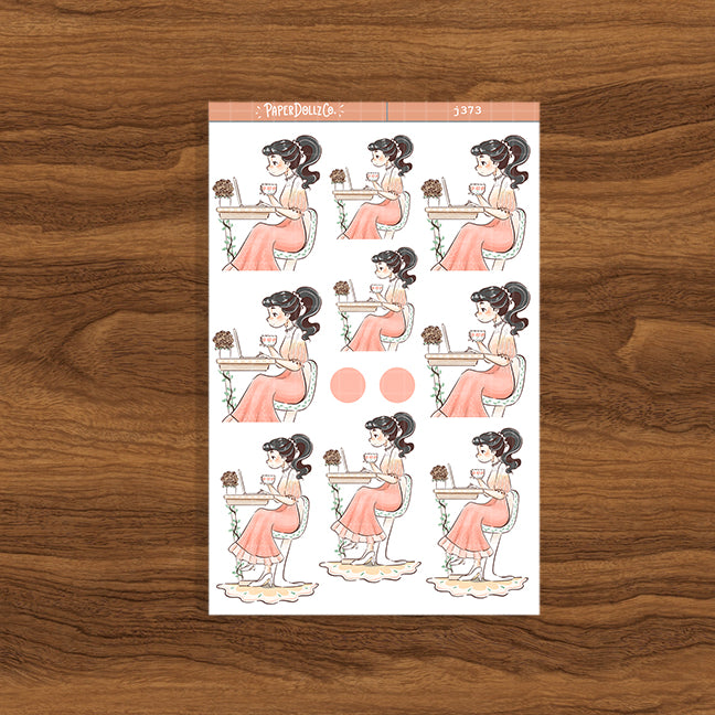 Productive Working Women Paperdollzco Planner Stickers | J373