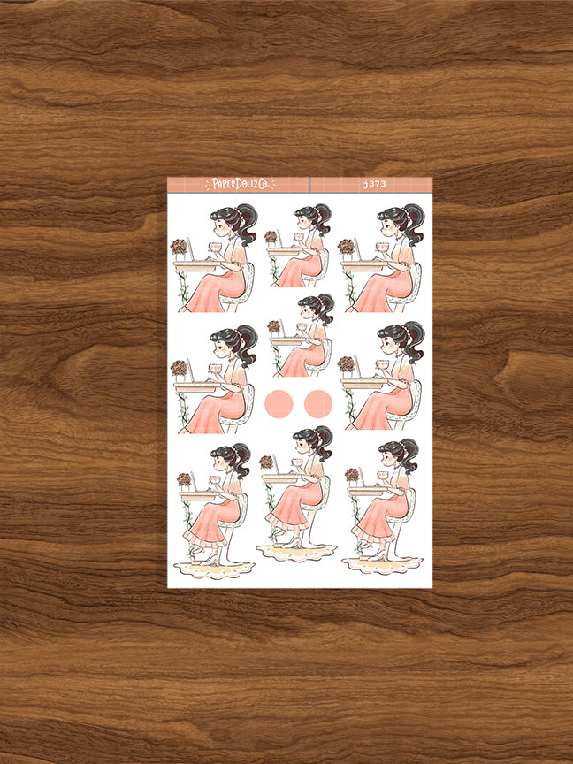 Productive Working Women Paperdollzco Planner Stickers | J373