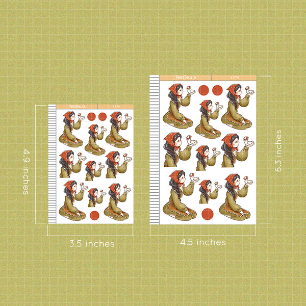 Pekin Birds of Autumn Paperdollzco Planner Stickers | J375