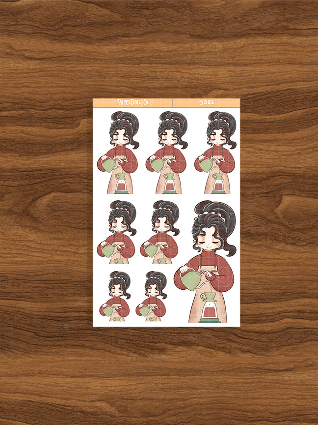 Coffee Shop True Passion Paperdollzco Planner Stickers | J381