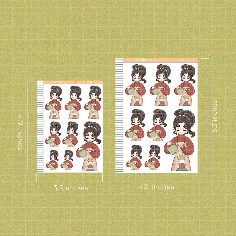 Coffee Shop True Passion Paperdollzco Planner Stickers | J381