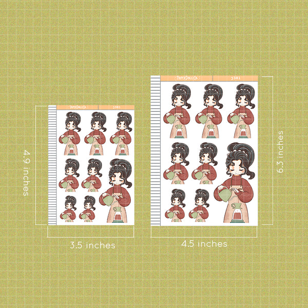 Coffee Shop True Passion Paperdollzco Planner Stickers | J381