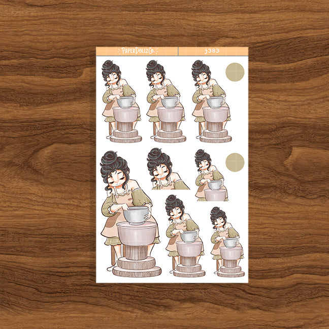 Pottery Shop True Passion Paperdollzco Planner Stickers | J383