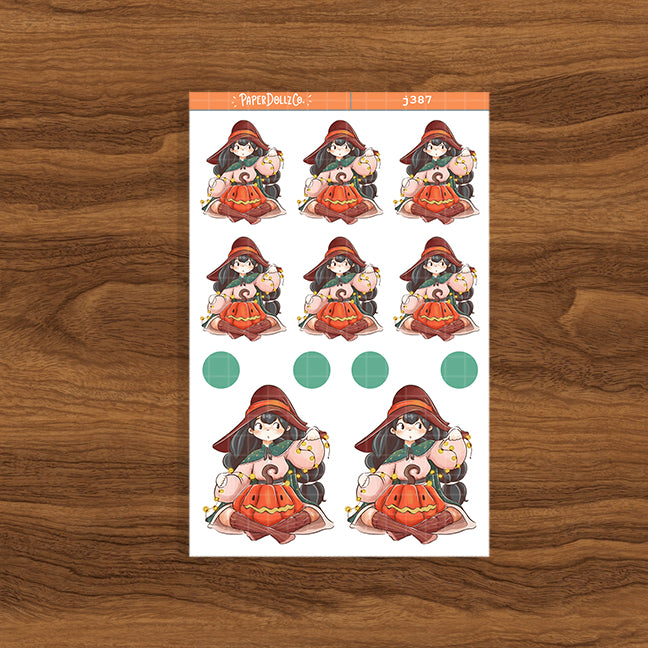 Pumpkin Enchanted Paperdollzco Planner Stickers | J387