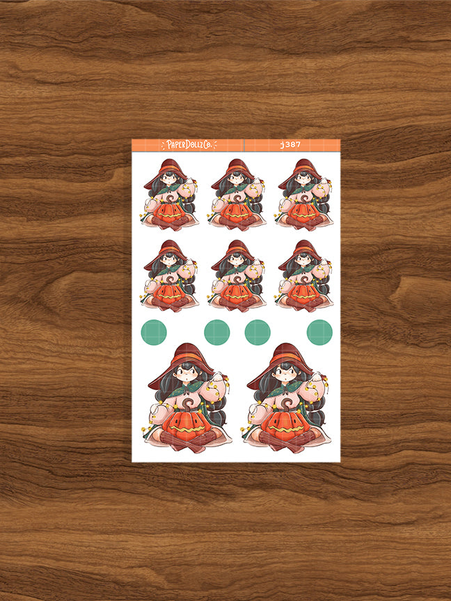Pumpkin Enchanted Paperdollzco Planner Stickers | J387