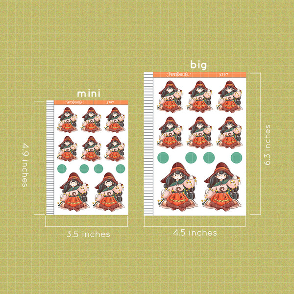 Pumpkin Enchanted Paperdollzco Planner Stickers | J387