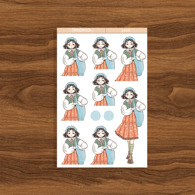 Peaceful Spring Blossoming Just Dolls Stickers | J402