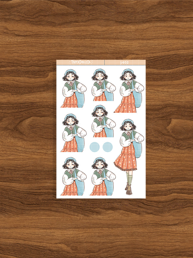 Peaceful Spring Blossoming Just Dolls Stickers | J402