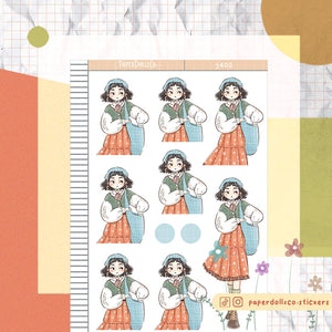 Peaceful Spring Blossoming Just Dolls Stickers | J402