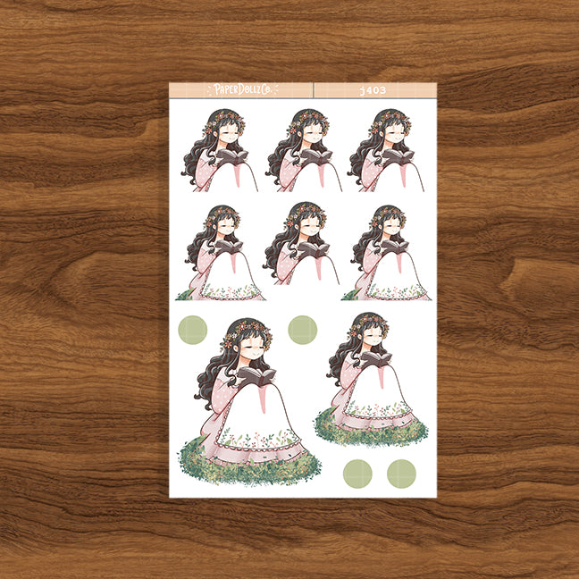Breezy Spring Blossoming Just Dolls Stickers | J403