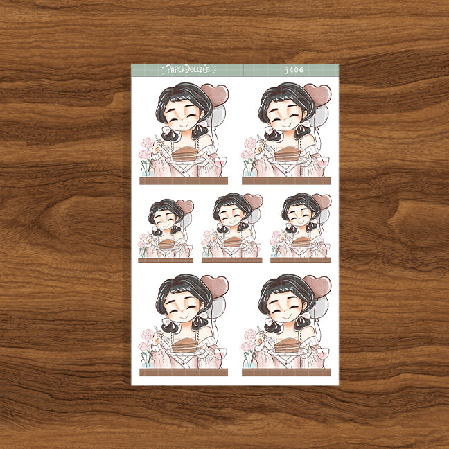 Sweet Treat Alone Time Just Dolls Stickers | J406