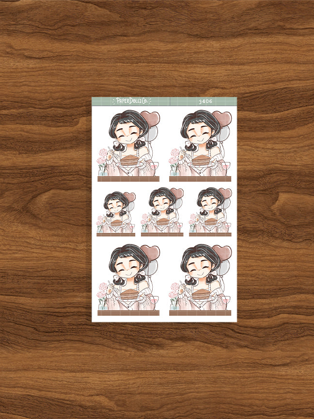 Sweet Treat Alone Time Just Dolls Stickers | J406