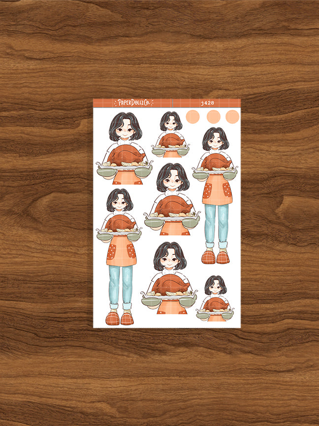 Thanksgiving Fabulous Fall Just Dolls Stickers | J428