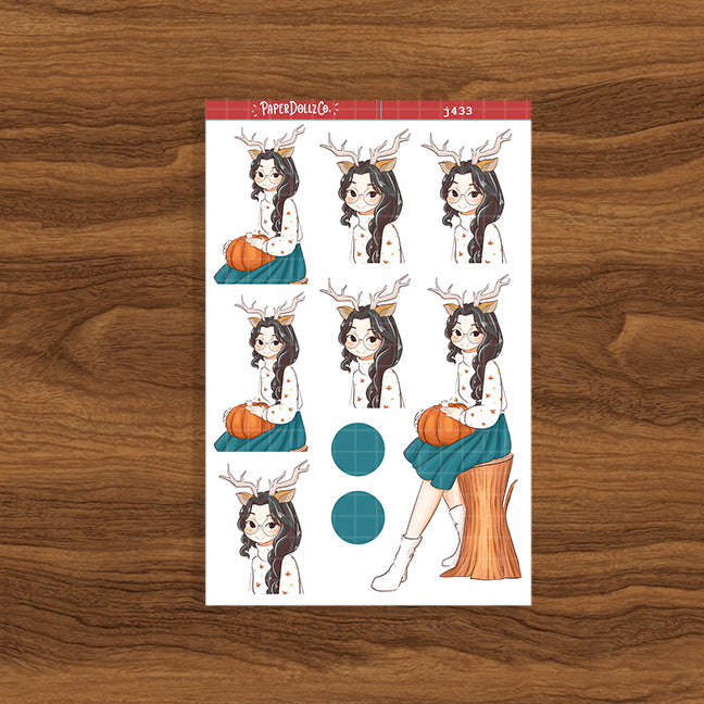 Deer Fluffy Tails Just Dolls Stickers | J433