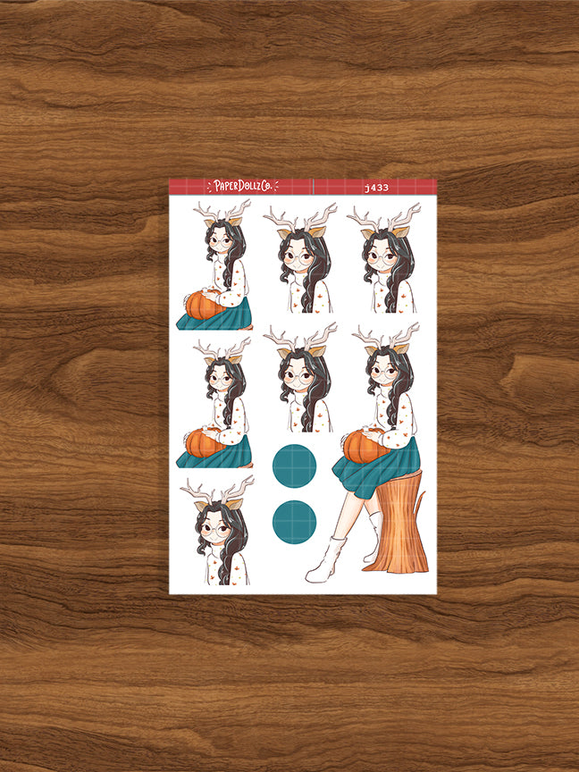 Deer Fluffy Tails Just Dolls Stickers | J433