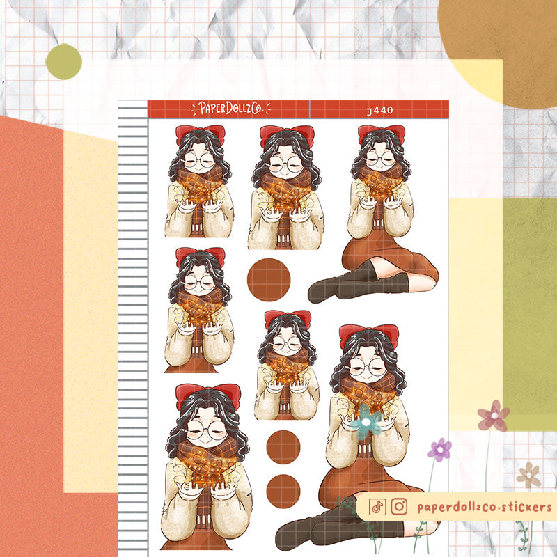 Festive Winter Solstice Just Dolls Stickers | J440