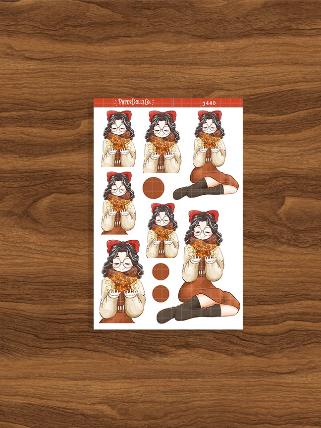 Festive Winter Solstice Just Dolls Stickers | J440