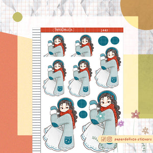 Frosty Winter Solstice Just Dolls Stickers | J442