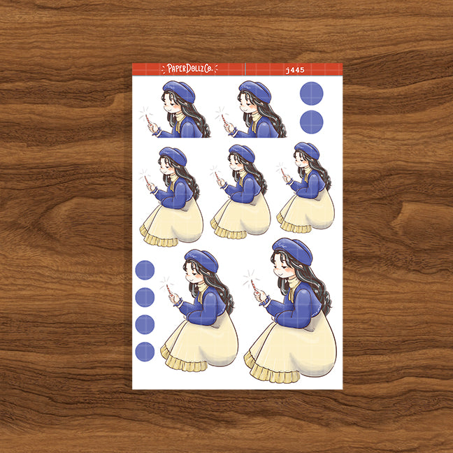 Champagne Winter Solstice Just Dolls Stickers | J445