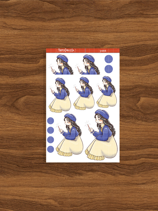 Champagne Winter Solstice Just Dolls Stickers | J445
