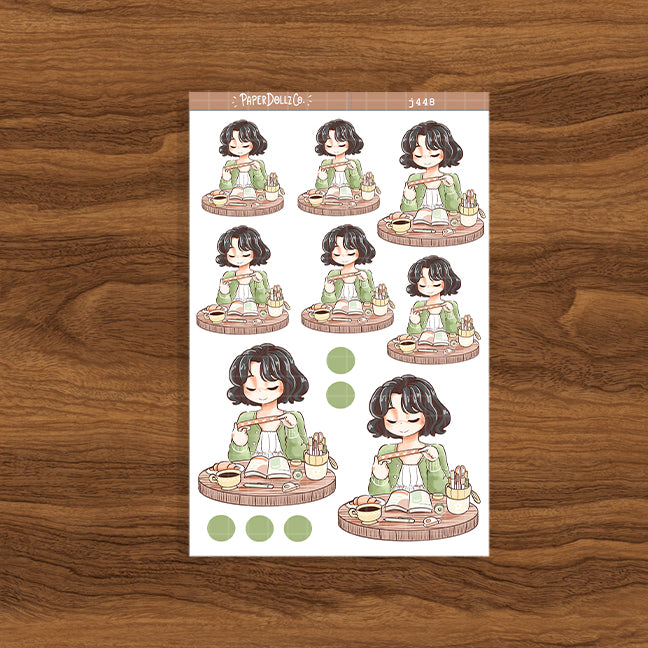 Cafe | Planner Girl | Just Dolls Stickers | J448
