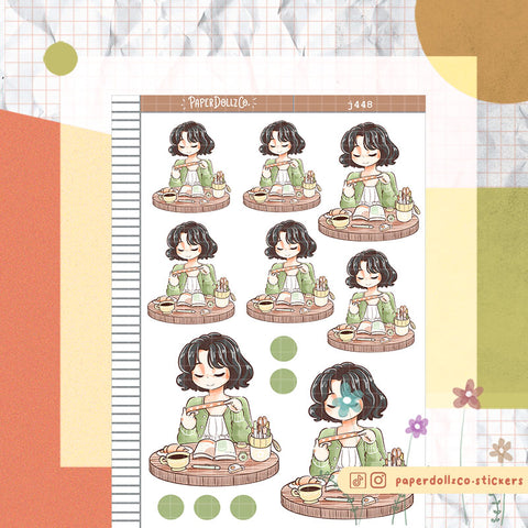 Cafe | Planner Girl | Just Dolls Stickers | J448