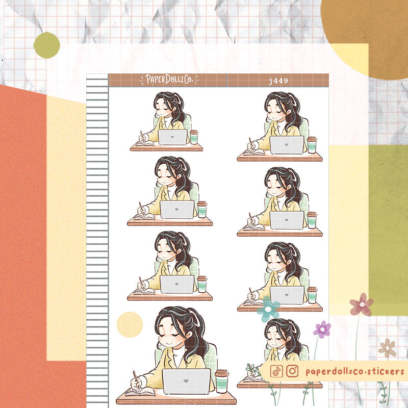 Work | Planner Girl | Just Dolls Stickers | J449