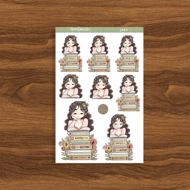 Readaholic | Reclaiming My Radiance | Just Dolls Stickers | J453