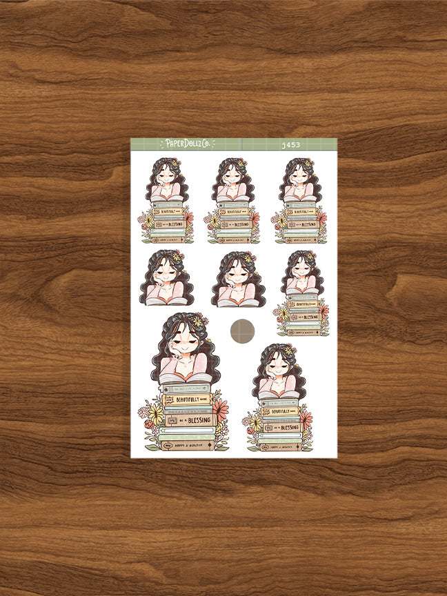 Readaholic | Reclaiming My Radiance | Just Dolls Stickers | J453