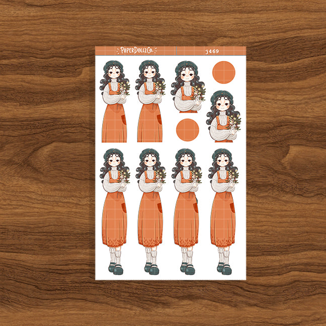 Gardener | Cozy Harvest | Just Dolls Stickers | J469