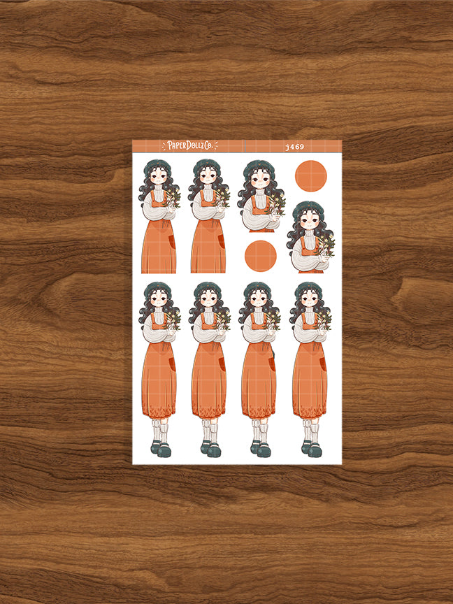 Gardener | Cozy Harvest | Just Dolls Stickers | J469