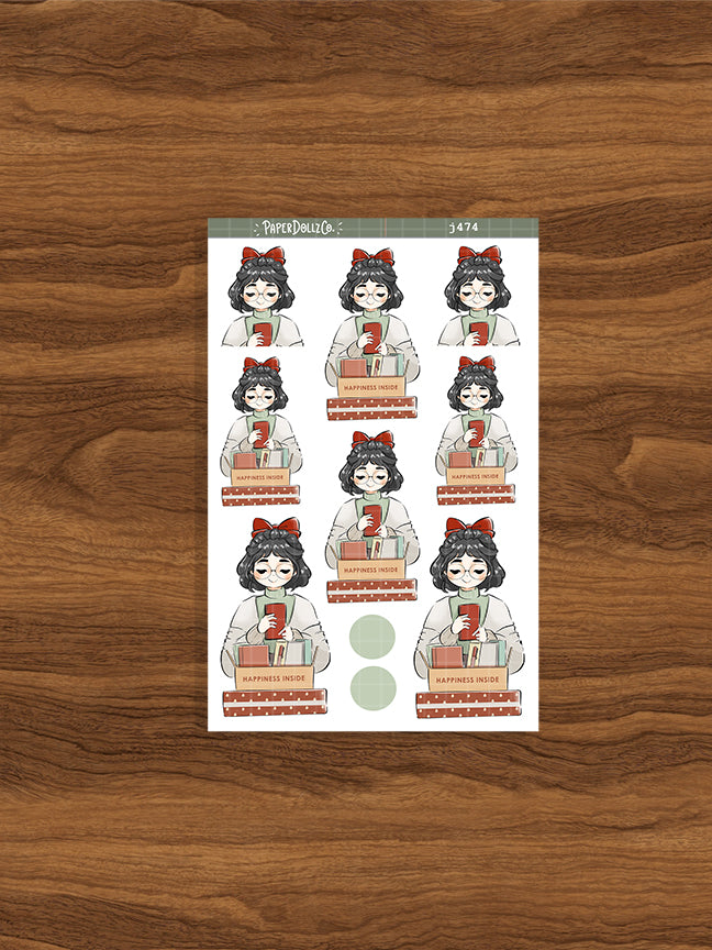 Planner Girl | Unbox the Joy | Just Dolls Stickers | J474