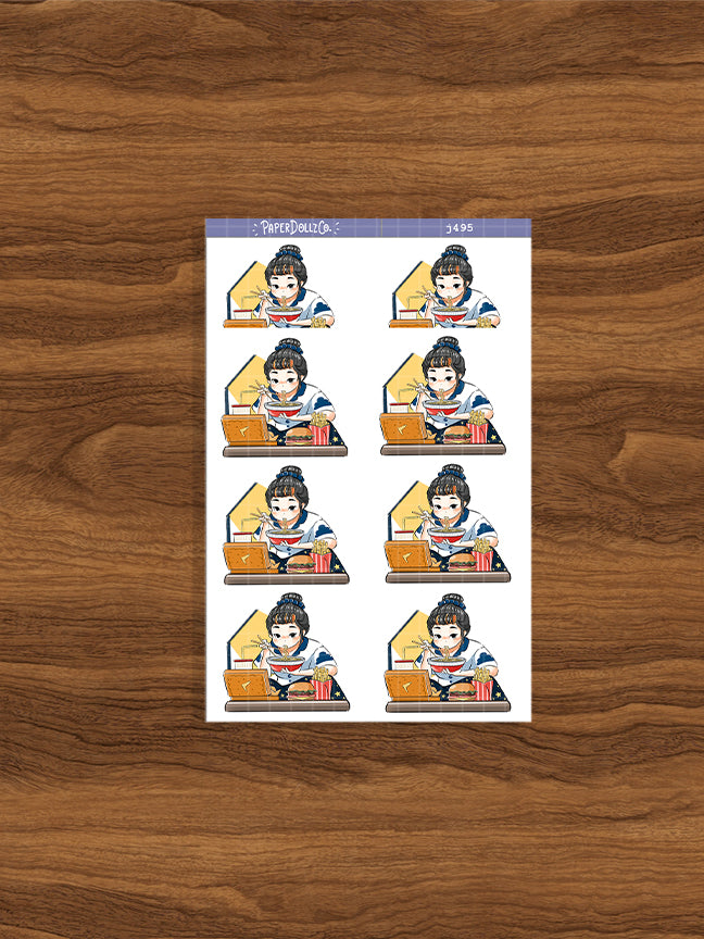 Snack | Night Owl Club | Just Dolls Stickers | J495