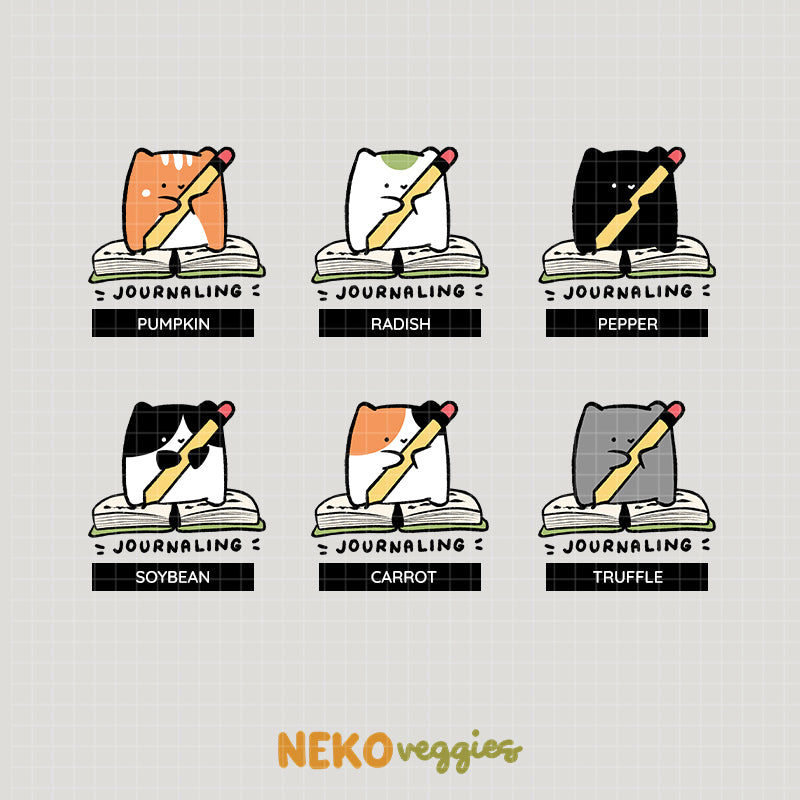 Journaling | Activity | Neko Veggies Sticker | nv005