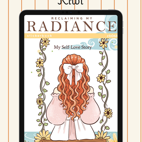 Reclaiming My Radiance Sticker Book Digital File | Kiwi | PaperDollzCo