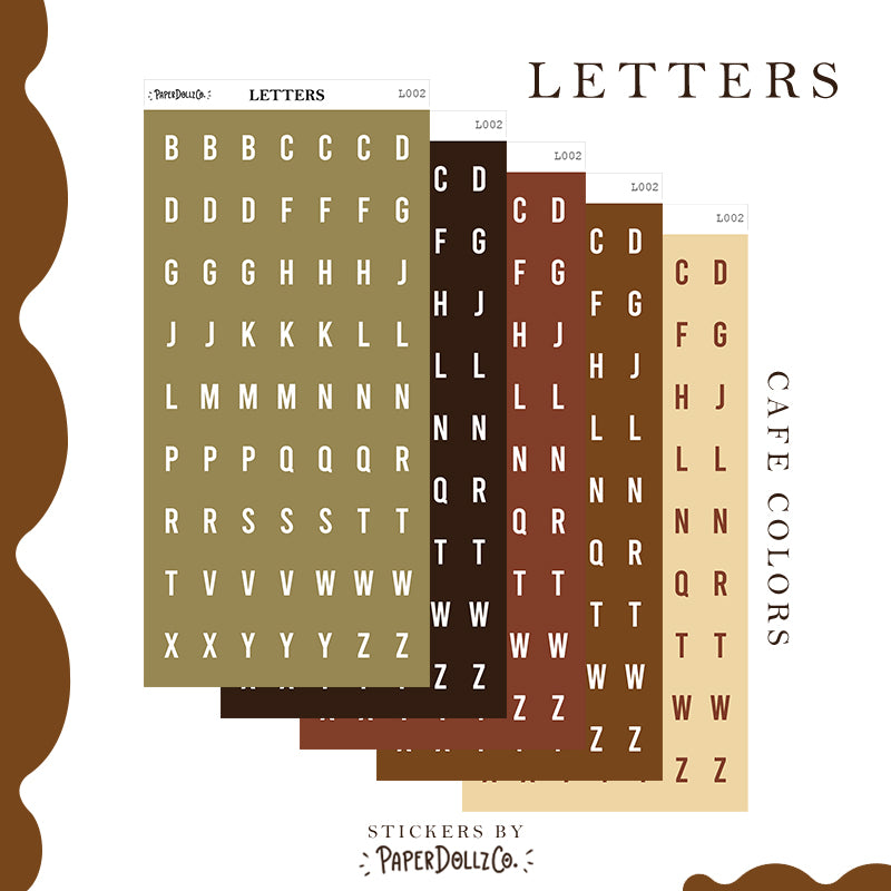 Letter Sticker | PaperDollzCo Planner | L002