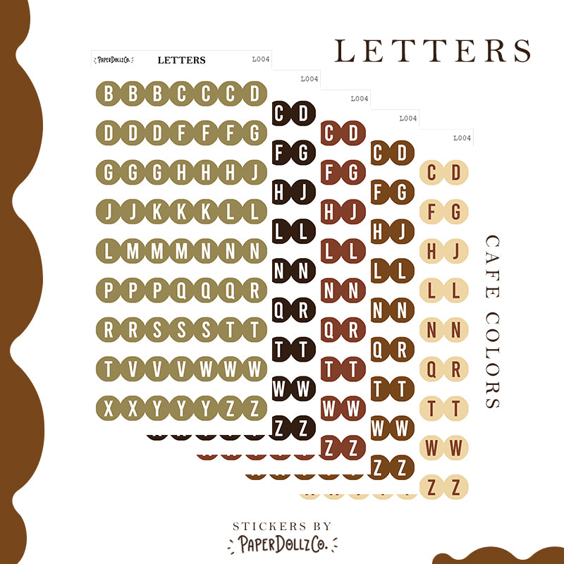 Letter Sticker | PaperDollzCo Planner | L004