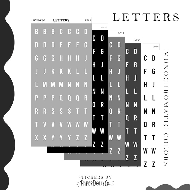 Letter Sticker | PaperDollzCo Planner | L014
