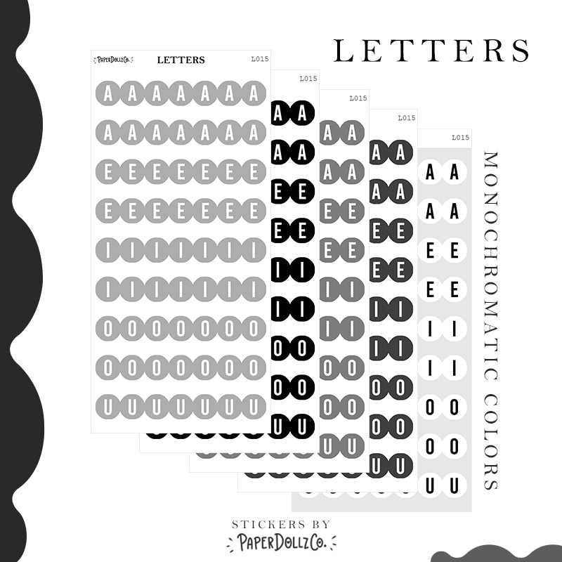 Letter Sticker | PaperDollzCo Planner | L015