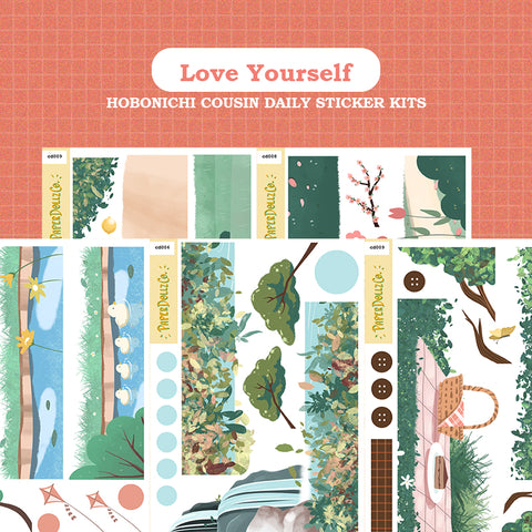 Love Yourself Hobonichi Cousin Daily Sticker Kit