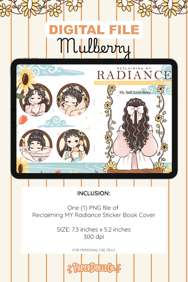 Reclaiming My Radiance Sticker Book Digital File | Mulberry | PaperDollzCo