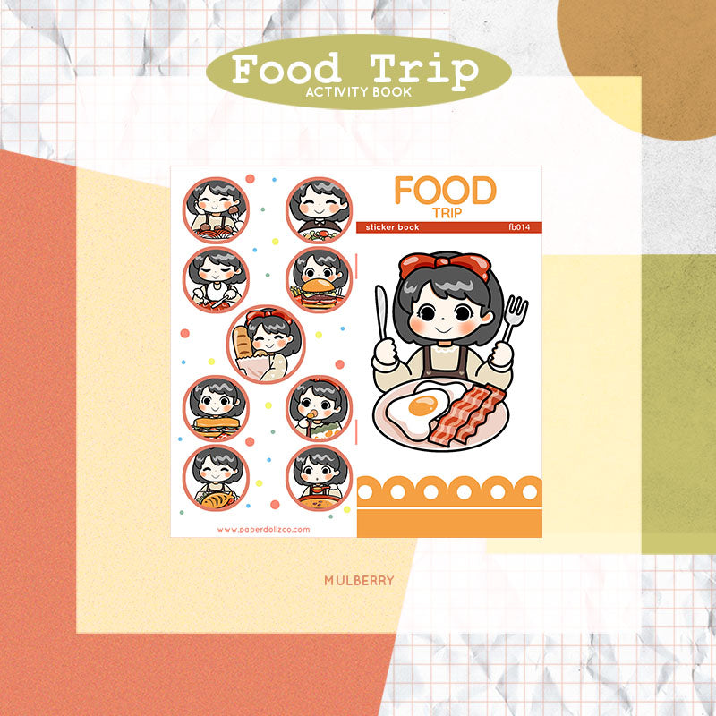 Food Trip | PaperDollzCo | Activity Sticker Book | FB014