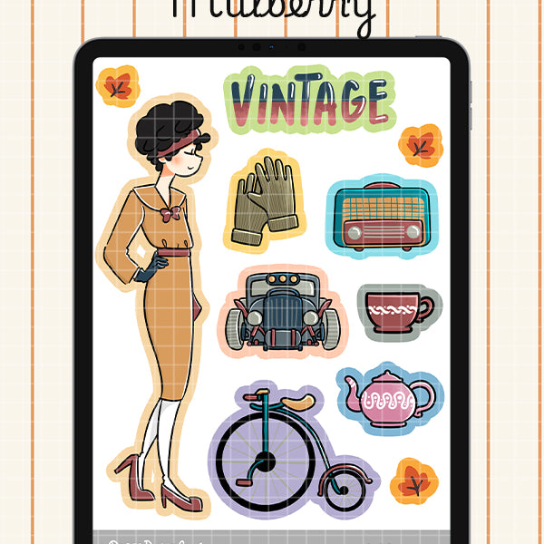 Vintage Digital File | Mulberry | PaperDollzCo