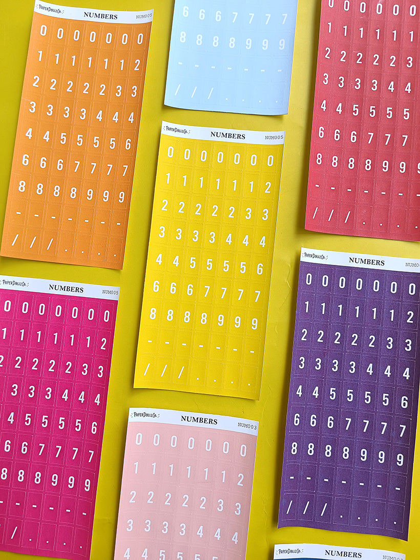 Number Sticker | PaperDollzCo | num005