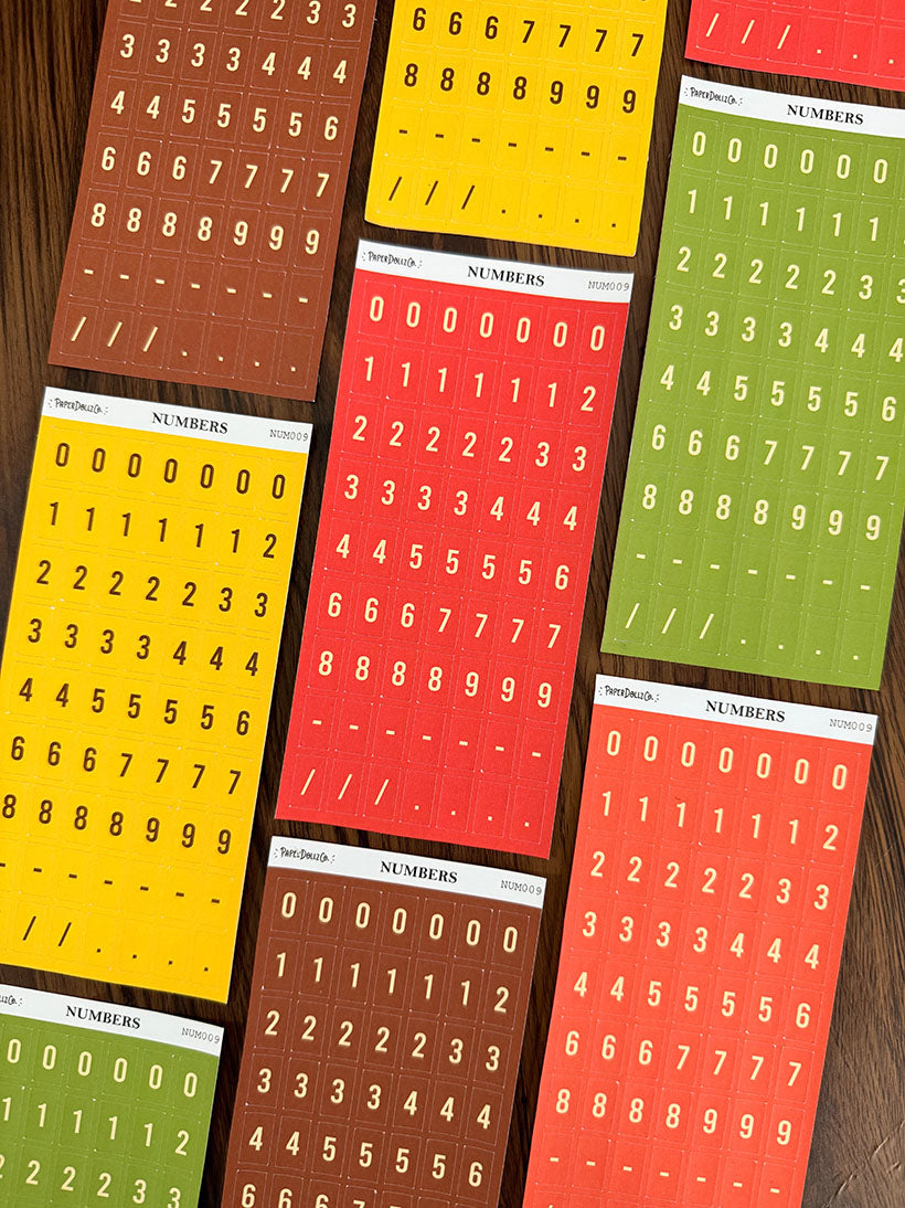 Number Sticker | PaperDollzCo Planner | num009